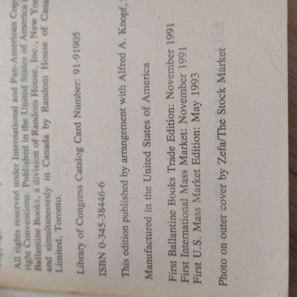 Anne Rice The Witching Hour, Lestat Vampire & Vampire Interview First Editions - Picture 3 of 5